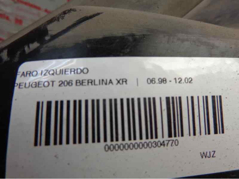 Recambio de faro izquierdo para peugeot 206 berlina 1.9 diesel referencia OEM IAM   