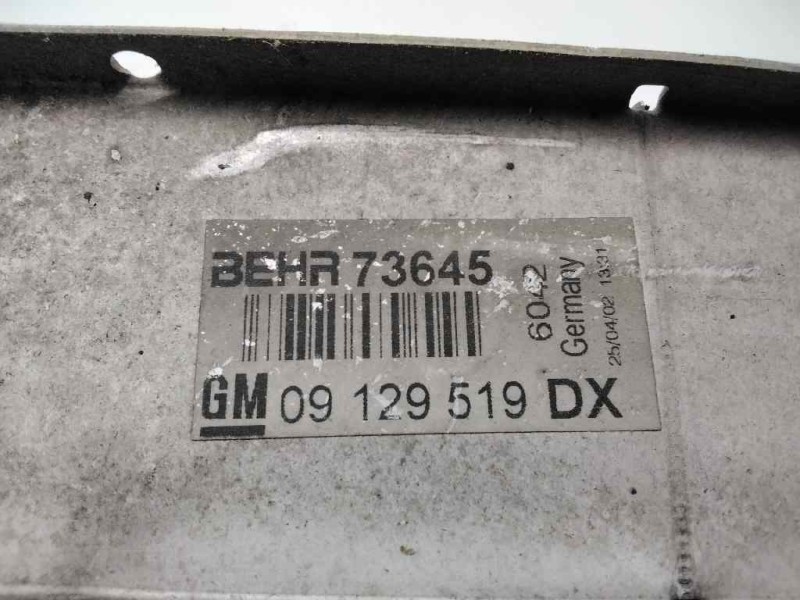 Recambio de intercooler para opel zafira a comfort referencia OEM IAM 09129519DX  