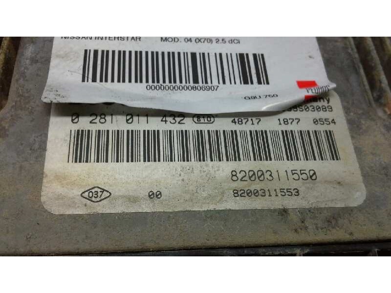 Recambio de centralita motor uce para nissan interstar mod. 04 (x70) 2.5 dci diesel cat referencia OEM IAM 0281011432  