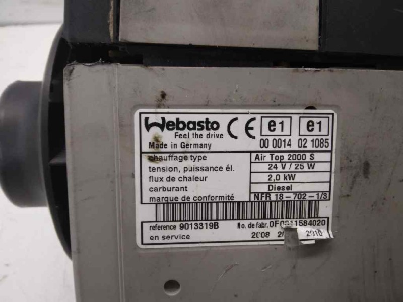 Recambio de calefaccion autonoma para renault premium route 2006 fas 4x2 larga distancia referencia OEM IAM 9013319B  