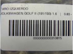 Recambio de faro izquierdo para volkswagen golf ii (191/193) 1.6 referencia OEM IAM    2