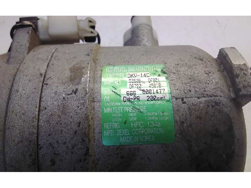 Recambio de compresor aire acondicionado para nissan terrano/terrano.ii (r20) referencia OEM IAM 926000F001  