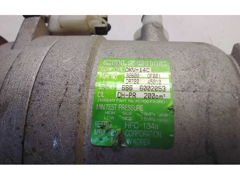 Recambio de compresor aire acondicionado para nissan terrano/terrano.ii (r20) referencia OEM IAM 926000F001  