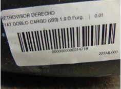 Recambio de retrovisor derecho para fiat doblo cargo (223) 1.9 d furg. referencia OEM IAM 0735325164   2