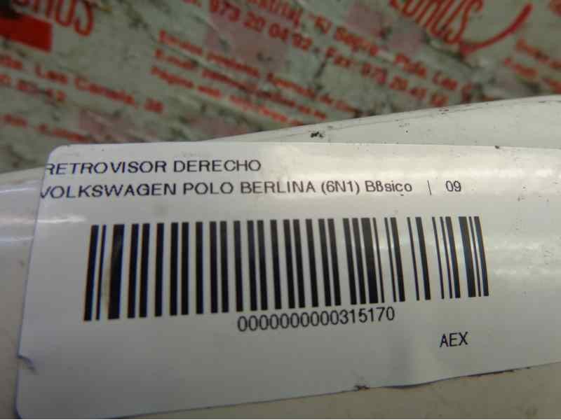 Recambio de retrovisor derecho para volkswagen polo berlina (6n1) 1.4 referencia OEM IAM   