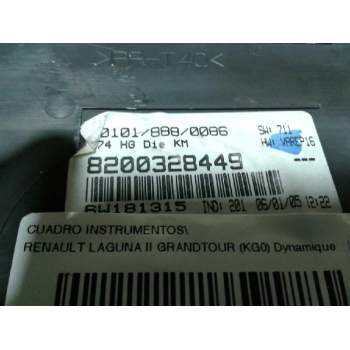 Recambio de cuadro instrumentos para renault laguna ii grandtour (kg0) dynamique referencia OEM IAM 8200291332  