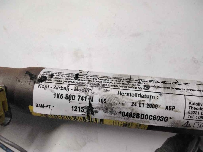 Recambio de airbag cortina trasero izquierdo para volkswagen golf v berlina (1k1) highline referencia OEM IAM 1K6880741N  