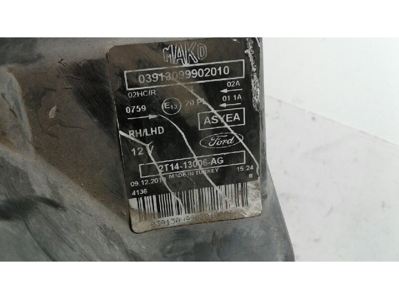 Recambio de faro derecho para ford transit connect (tc7) kasten city light (2009) referencia OEM IAM   