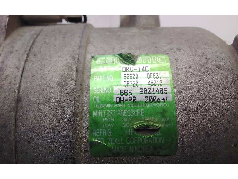 Recambio de compresor aire acondicionado para nissan terrano/terrano.ii (r20) referencia OEM IAM 926000F001 CALSONIC 12225