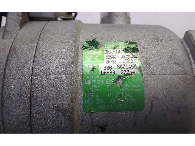 Recambio de compresor aire acondicionado para nissan terrano/terrano.ii (r20) referencia OEM IAM 926000F001 CALSONIC 12225
