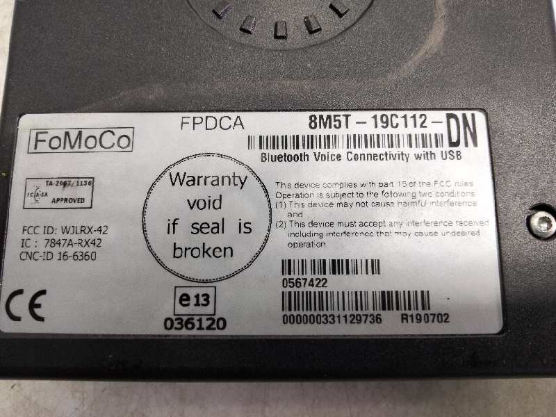 Recambio de modulo bluetoofh para ford kuga (cbv) 2.0 tdci cat referencia OEM IAM 8M5T19C112DN  