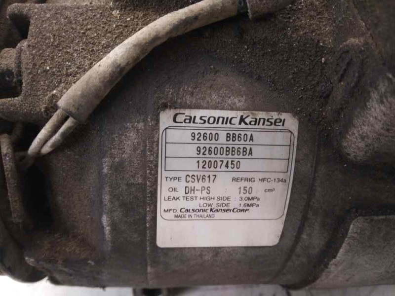 Recambio de compresor aire acondicionado para nissan qashqai+2 (jj10) acenta referencia OEM IAM 92600BB6BA  