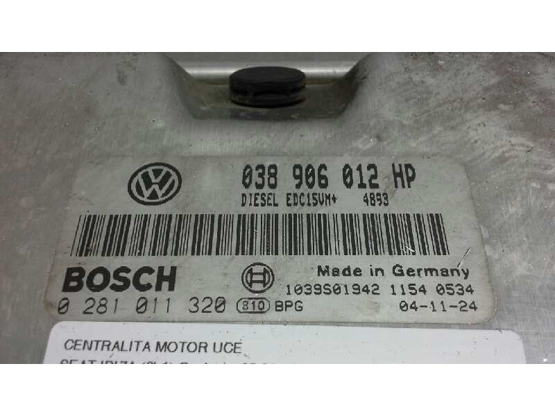 Recambio de centralita motor uce para seat ibiza (6l1) cool referencia OEM IAM 038906012HP 279 