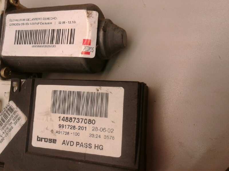 Recambio de elevalunas delantero derecho para citroen c8 hdi 173 fap exclusive referencia OEM IAM   