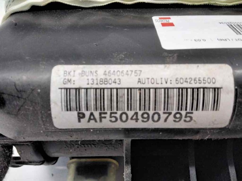 Recambio de airbag delantero derecho para opel meriva 1.7 16v dti cat (y 17 dt / lr6) referencia OEM IAM 13188043  123433