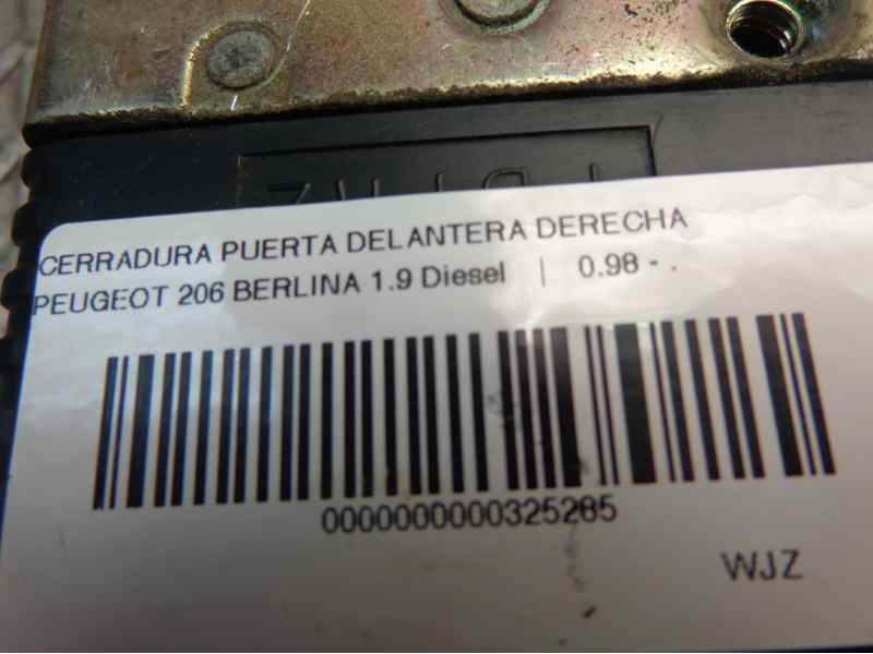 Recambio de cerradura puerta delantera derecha para peugeot 206 berlina 1.9 diesel referencia OEM IAM   