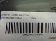Recambio de cuadro instrumentos para nissan interstar (x70) 2.5 dci diesel cat referencia OEM IAM    2