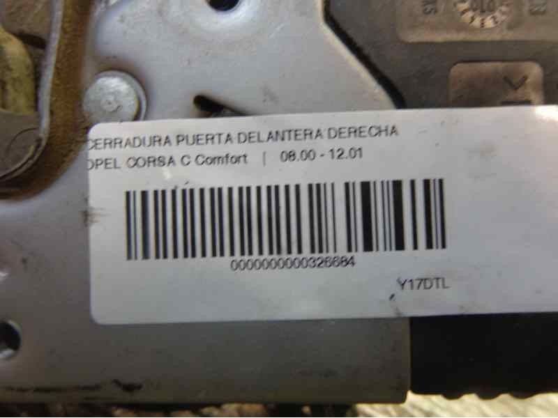 Recambio de cerradura puerta delantera derecha para opel corsa c 1.7 16v di cat (y 17 dtl / lk8) referencia OEM IAM   