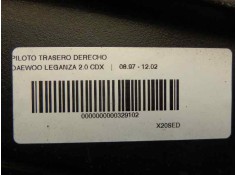 Recambio de piloto trasero derecho para daewoo leganza 2.0 cdx referencia OEM IAM 96206579   2