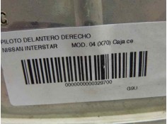 Recambio de piloto delantero derecho para nissan interstar mod. 04 (x70) 2.5 dci diesel cat referencia OEM IAM    2