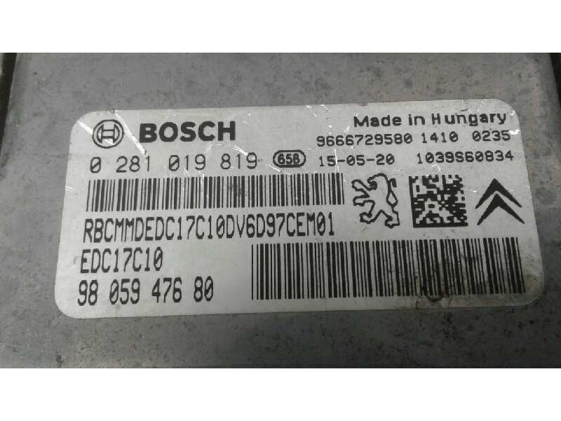 Recambio de centralita motor uce para citroen c3 collection referencia OEM IAM  316 