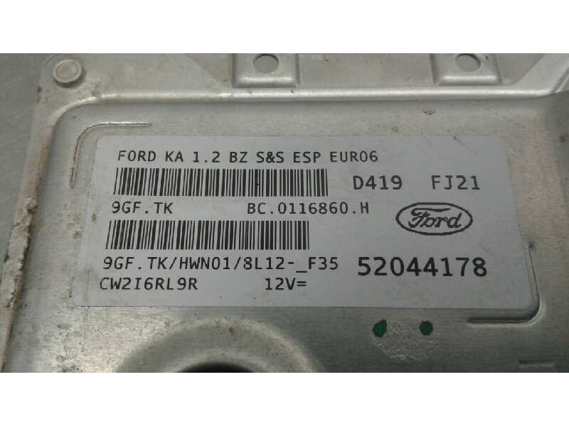 Recambio de centralita motor uce para ford ka (ccu) trend + referencia OEM IAM 52044178CW2I6RL9R CW2I6RL9R 