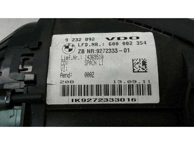 Recambio de cuadro instrumentos para bmw serie 1 lim. (f20) 120d referencia OEM IAM  600002354 9272333-01