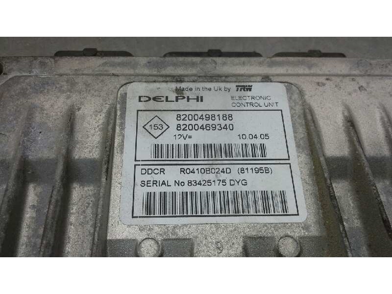 Recambio de centralita motor uce para renault megane ii berlina 5p confort expression referencia OEM IAM 8200498188 216 