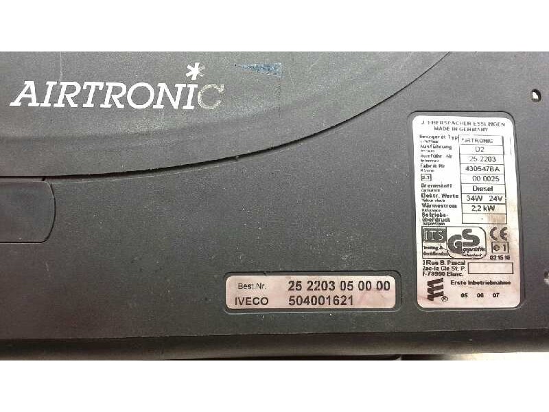 Recambio de compresor calefaccion estatica para iveco stralis 430 referencia OEM IAM 504001621 IVECO STRAILIS 