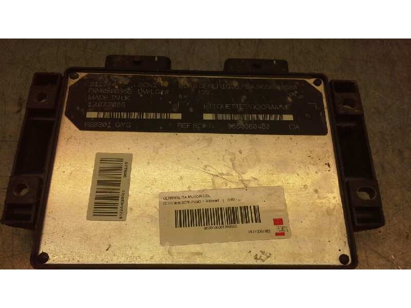 Recambio de centralita motor uce para citroen berlingo 1.9 diesel referencia OEM IAM 9650360480 332 