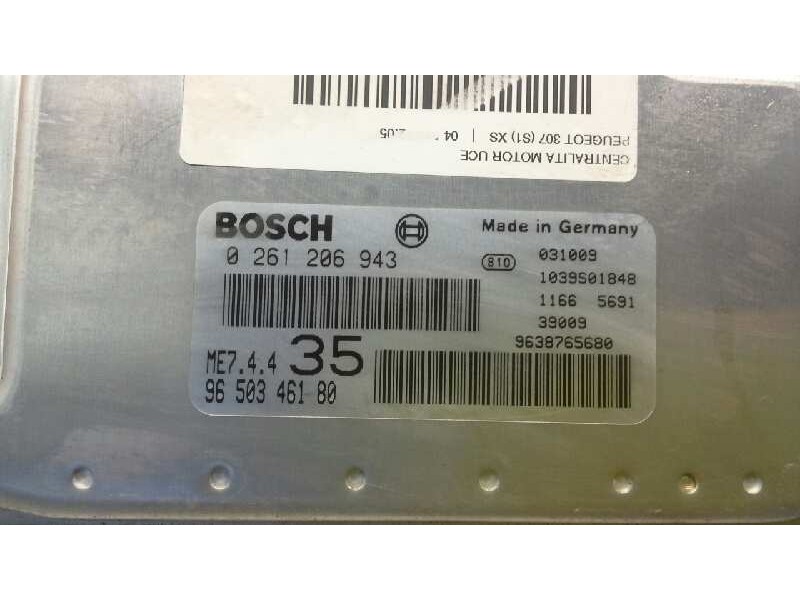 Recambio de centralita motor uce para peugeot 307 (s1) xs referencia OEM IAM 0261206943 9650346180 