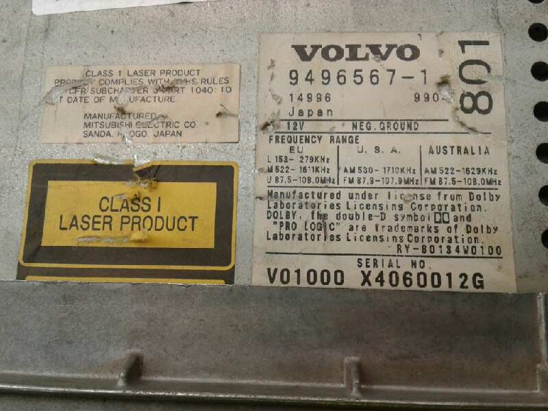Recambio de sistema audio / radio cd para volvo s80 berlina t6 referencia OEM IAM 9496567-1  