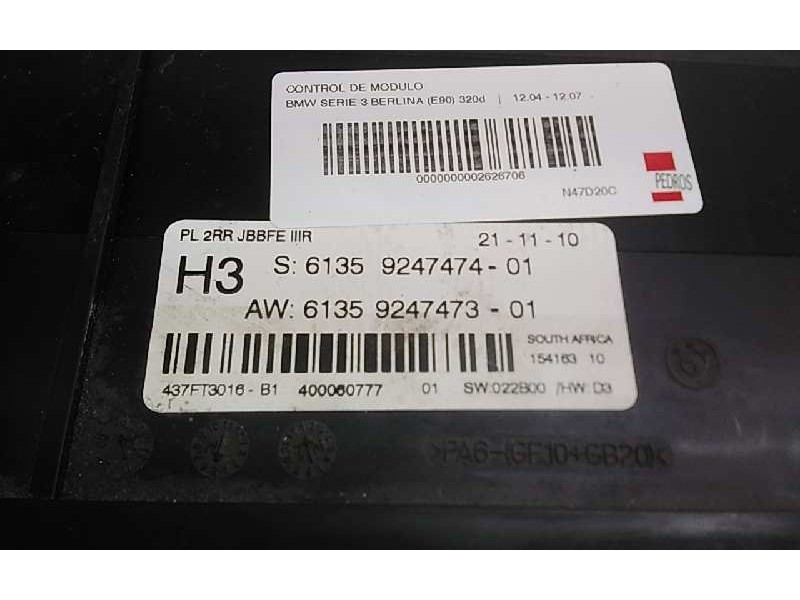 Recambio de control de modulo para bmw serie 3 berlina (e90) 320d referencia OEM IAM 6135924747301  