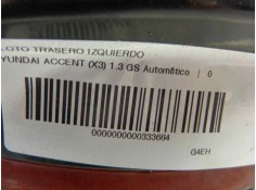 Recambio de piloto trasero izquierdo para hyundai accent (x3) 1.3 gs automático referencia OEM IAM 9240122210   2