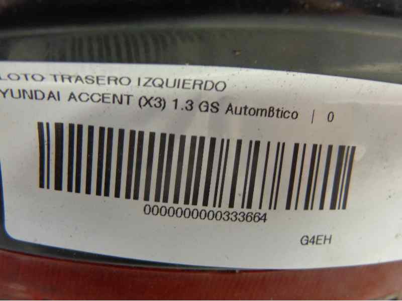 Recambio de piloto trasero izquierdo para hyundai accent (x3) 1.3 gs automático referencia OEM IAM 9240122210  