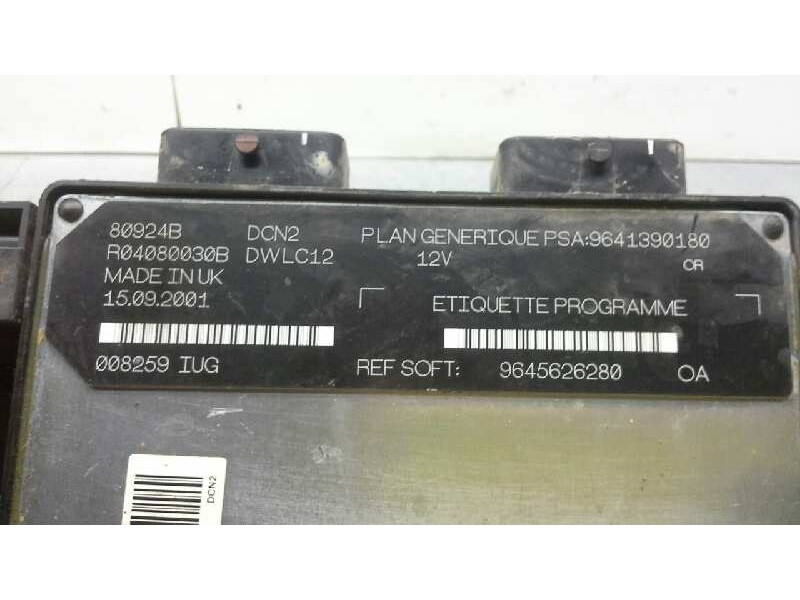Recambio de centralita motor uce para peugeot 206 berlina xt referencia OEM IAM 9641390180 9645626280 80924B