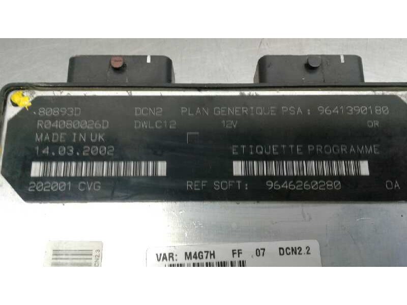 Recambio de centralita motor uce para citroen berlingo 1.9 diesel referencia OEM IAM 65833530 332 