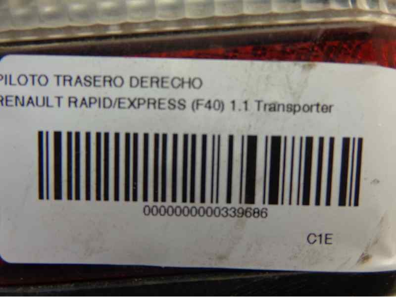 Recambio de piloto trasero derecho para renault rapid/express (f40) 1.1 transporter referencia OEM IAM 7701031916  