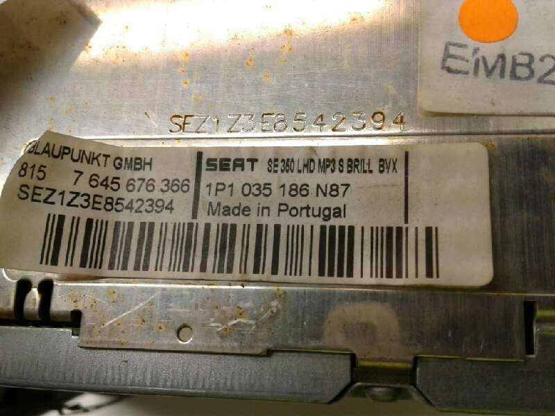 Recambio de sistema audio / radio cd para seat leon (1p1) stylance / style referencia OEM IAM W01P1035186 7645676366 SE360LHD