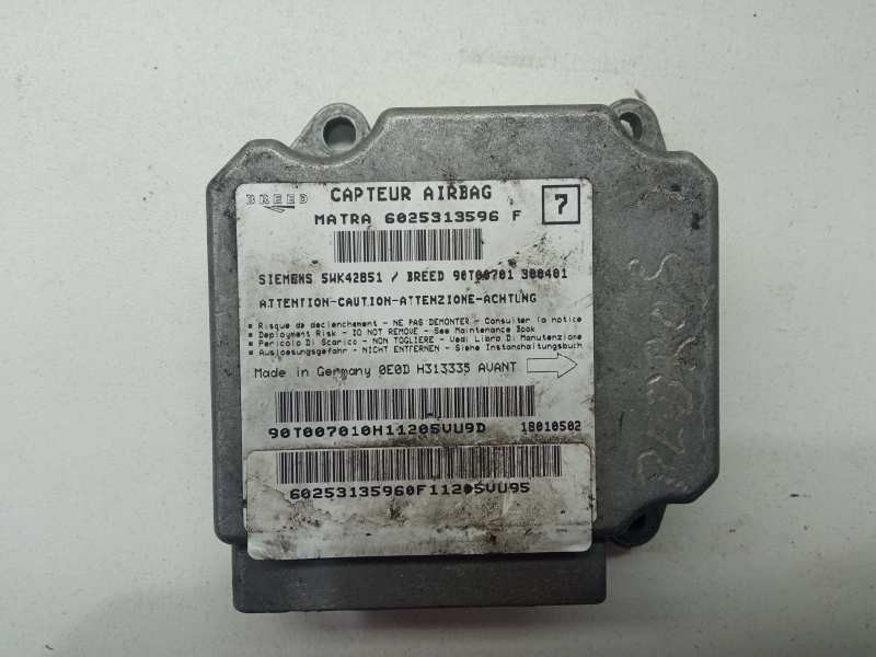 Recambio de centralita airbag para renault espace / grand espace (je0) 3.0 24v privilege automático referencia OEM IAM 602531359