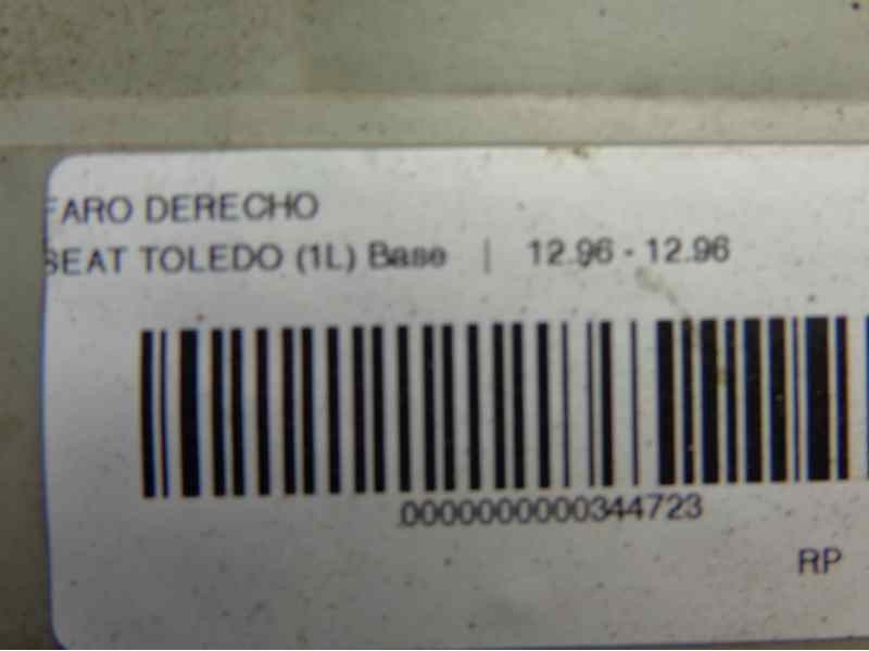 Recambio de faro derecho para seat toledo (1l) base referencia OEM IAM 1L0941020B  
