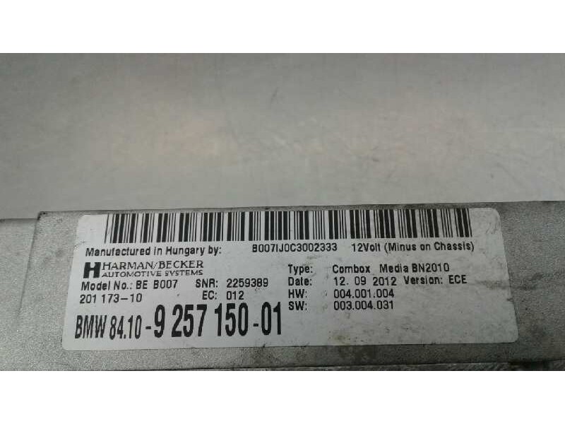 Recambio de modulo electronico bluetooth para bmw serie 1 lim. (f20) 116d referencia OEM IAM 9257150  