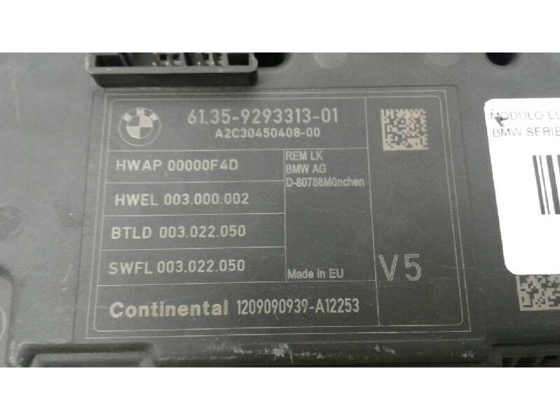 Recambio de modulo electronico para bmw serie 1 lim. (f20) 116d referencia OEM IAM 9293313  