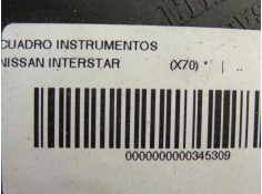 Recambio de cuadro instrumentos para nissan interstar (x70) 2.5 dci diesel cat referencia OEM IAM    2