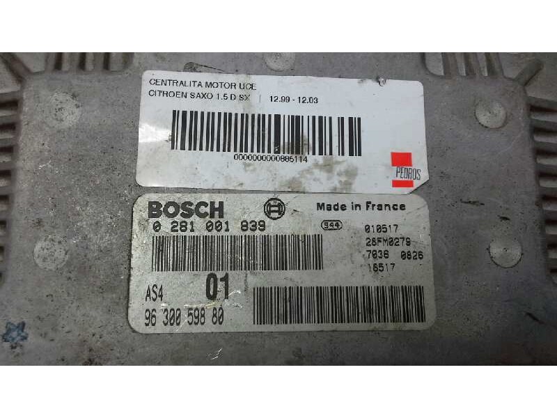 Recambio de centralita motor uce para citroen saxo 1.5 d sx referencia OEM IAM 281001839 338 