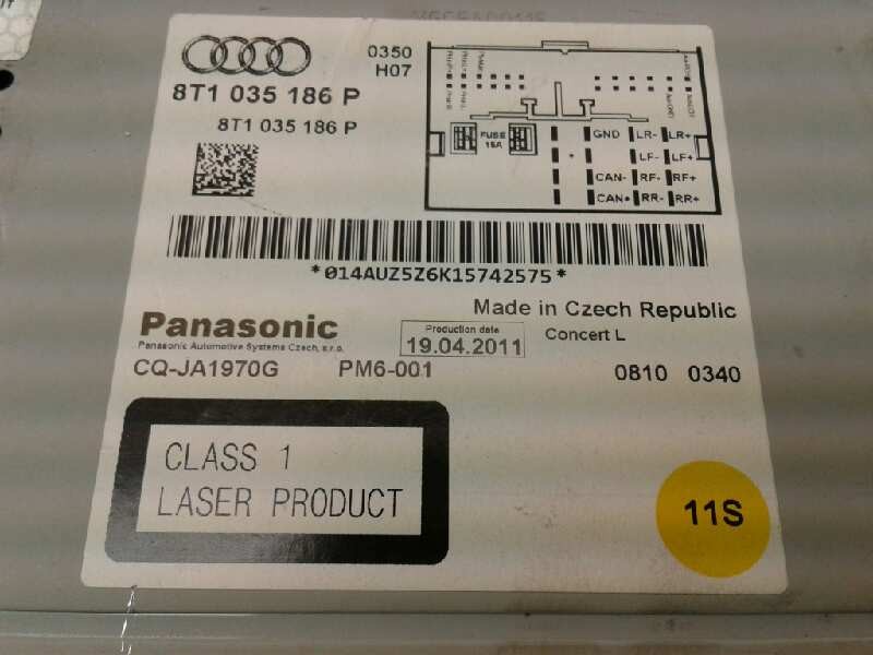 Recambio de sistema dvd para audi q5 (8r) 2.0 tdi (125kw) referencia OEM IAM 8T1035186P  