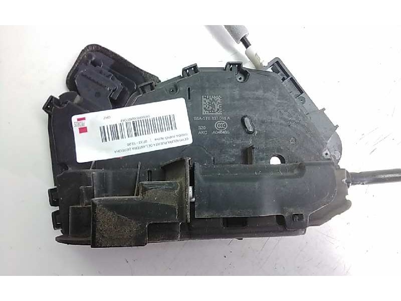 Recambio de cerradura puerta delantera derecha para skoda rapid active referencia OEM IAM 5TB837016A  