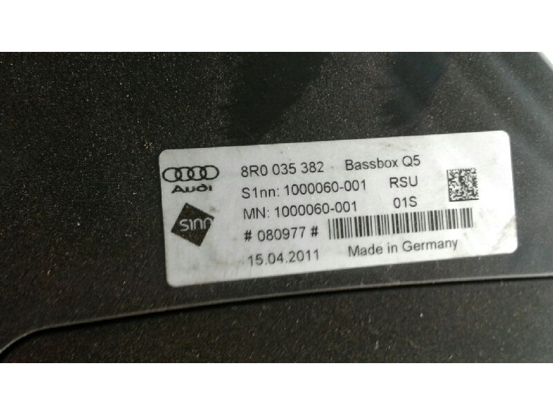 Recambio de altavoz para audi q5 (8r) 2.0 tdi (125kw) referencia OEM IAM 8R0035382  