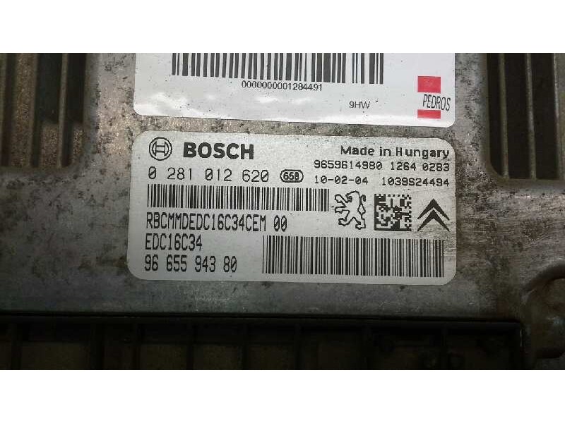 Recambio de centralita motor uce para citroen berlingo hdi 75 600 first kasten referencia OEM IAM 0281012620 328 