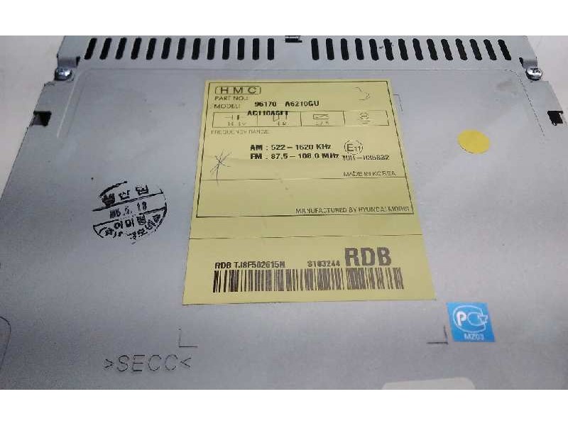 Recambio de sistema audio / radio cd para hyundai i30 (gd) 1.6 crdi cat referencia OEM IAM 96170A6210GU  